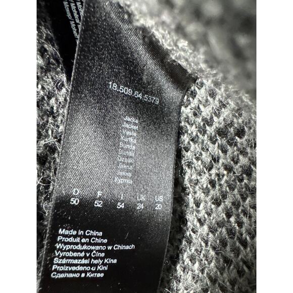 Triangle Gray Black Open Front Animal Print Cardigan Sweater Plus Size 20X - Picture 4 of 5